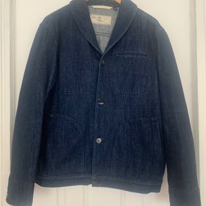 Rogue Territory shawl collar denim jacket XL